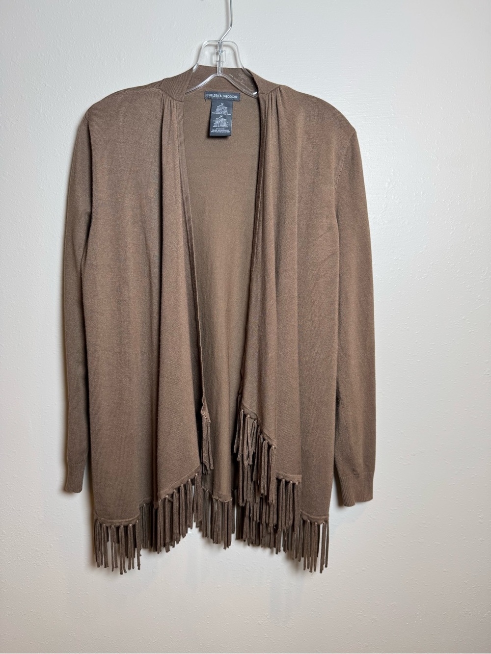 Coastal Cowgirl Fringe Cardigan Chelsea & Theodore Brown Open-Front